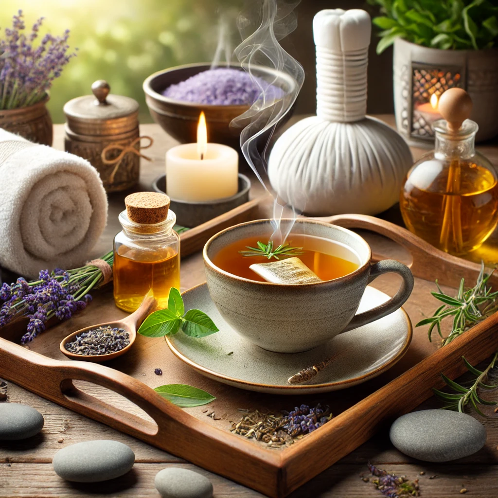 Té verde con lavanda